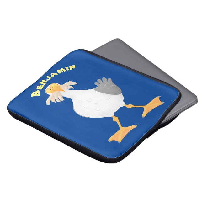 Fiskmås med Fransk fries tecknad Laptop Fodral (Framsida topp)