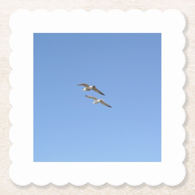 Fiskmås med hög flykt - underlägg papper (Framsida)