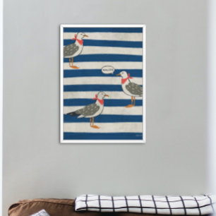 Fiskmås minimalistiska platta Poster