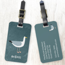 Fiskmås Nautical Personlig Luggage Tag
