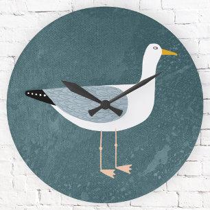 Fiskmås Nautical Stor Klocka