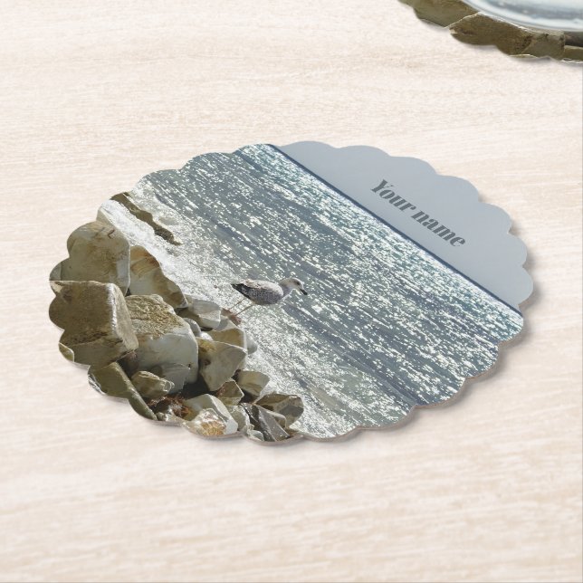 Fiskmås och hav underlägg papper (Vinklad)