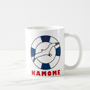 Fiskmås och Simma Ring marinblått Kaffemugg