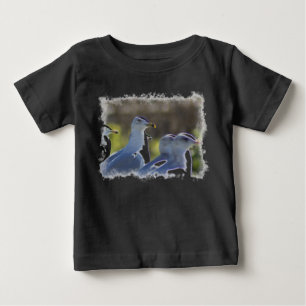 Fiskmås på järnväg tee shirt