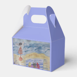 Fiskmås på stranden presentaskar