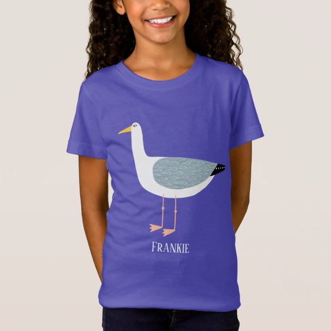 Fiskmås Personlig T Shirt (Framsida)
