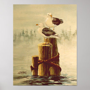 FISKMÅS & PILINGS 2 AV SHARON SHARPE POSTER