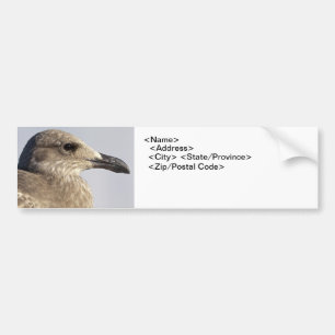 Fiskmås-profil Bildekal
