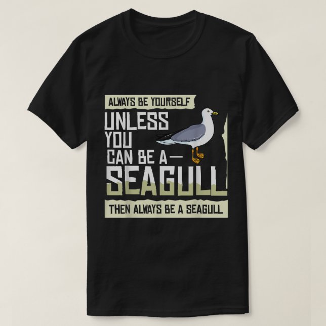 Fiskmås Seabird Gift Sea Gull Bird T Shirt (Design framsida)