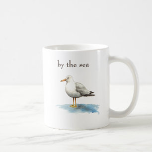 Fiskmås ska befinna sig vid havet kaffemugg