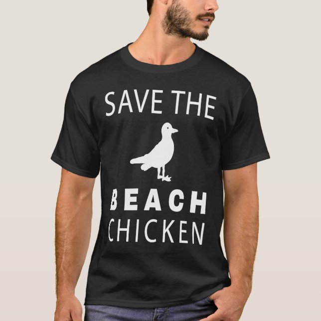 Fiskmås Spara Beach Chicken T Shirt (Framsida)