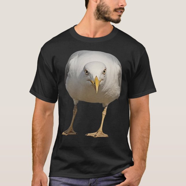 Fiskmås Staring T Shirt (Framsida)