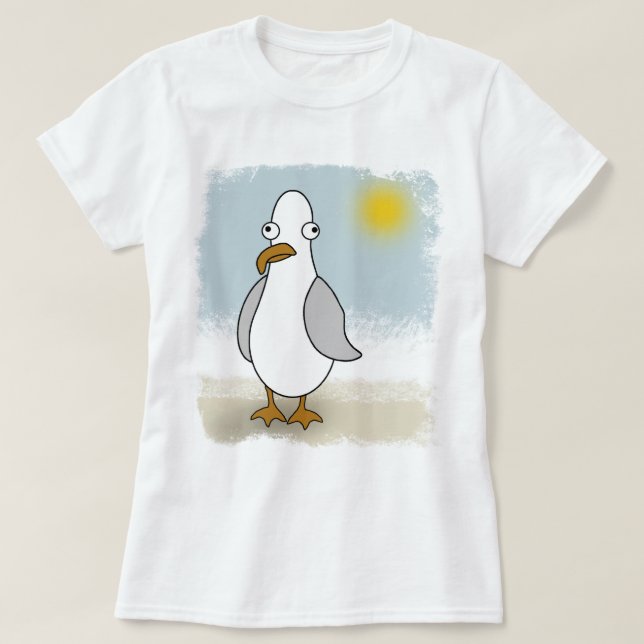 Fiskmås Tee Shirt (Design framsida)