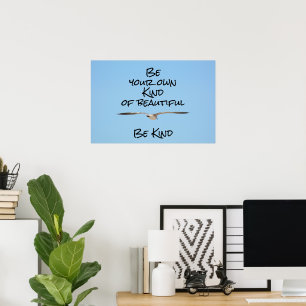 Fiskmås under flygning vara av typen Kind Blue Poster