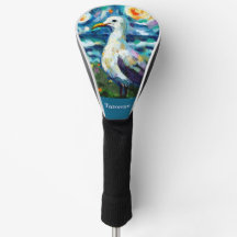 Fiskmås Van Gogh Stil Beach-Personligen