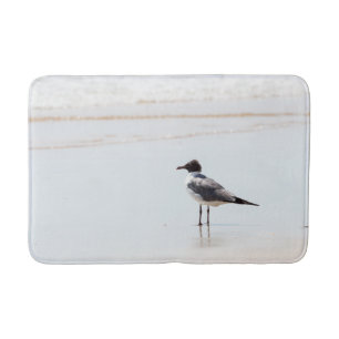 Fiskmås vid Beach Bath Mat Badrumsmatta