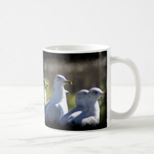 Fiskmås vid Rail Black Gräns Kaffemugg