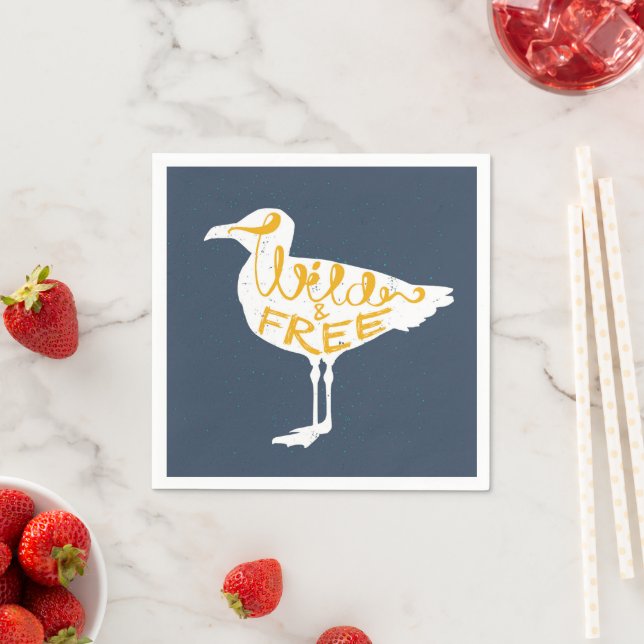 Fiskmås | Vild och gratis Pappersservett (Insitu)