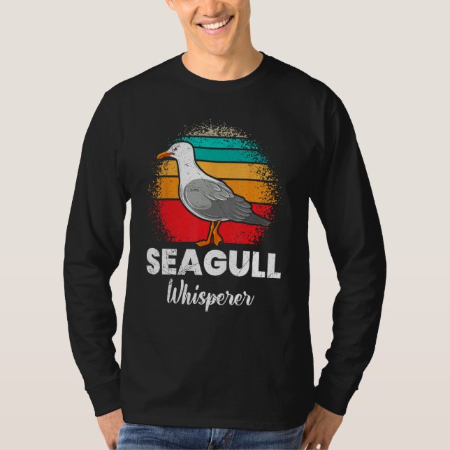 Fiskmås Viskare Fågel  Fiskmås  Fiskmåsar T Shirt (Framsida)