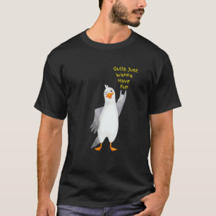 Fiskmåsar Fiskmås för fåglar i Party T Shirt