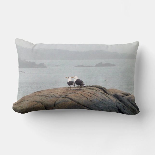 Fiskmåsar i Kennebunkport, Maine Lumbarkudde (Framsida)