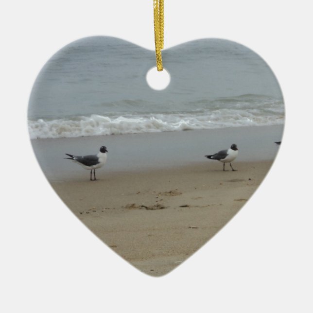 Fiskmåsar Julgransprydnad Keramik (Framsidan)