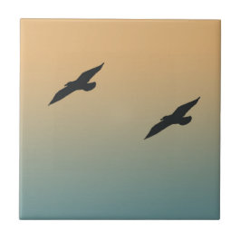 Fiskmåsar Kakelplatta
