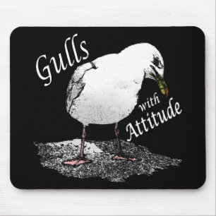 Fiskmåsar med inställningen Mousepad Musmatta