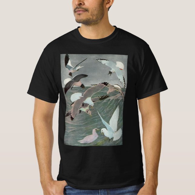 Fiskmåsar över Vinkara oceanen av Louis Agassiz Fu T-shirt (Framsida)