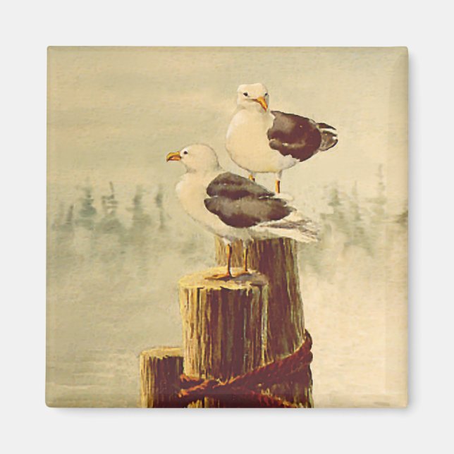 FISKMÅSAR PAIR AV SHARON SHARPE MAGNET (Framsidan)