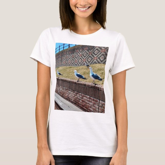 Fiskmåsar T Shirt (Framsida)