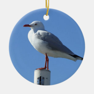 Fiskmåsprydnad Julgransprydnad Keramik
