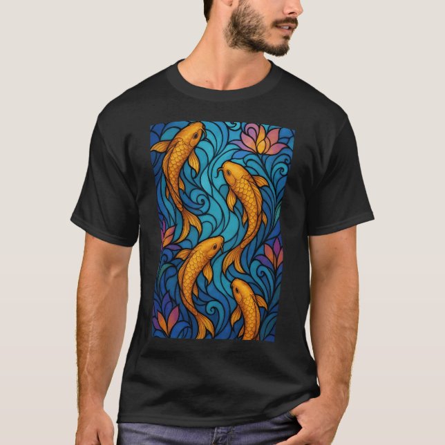 Fiskmönster T Shirt (Framsida)