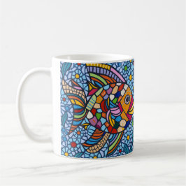 fiskmosaik kaffemugg