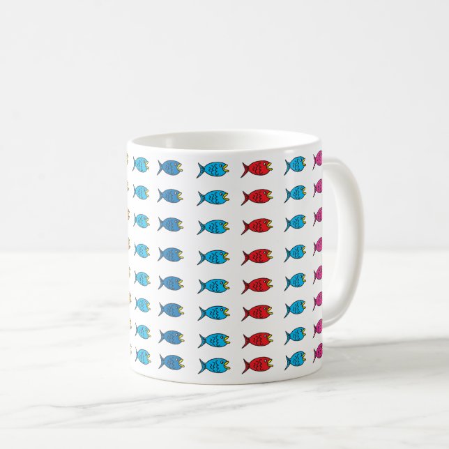 Fiskmugg i skola kaffemugg (Framsida höger)