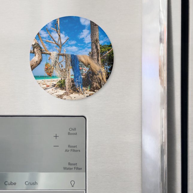 Fisknät som torkar på stranden magnet (In Situ (Fridge))