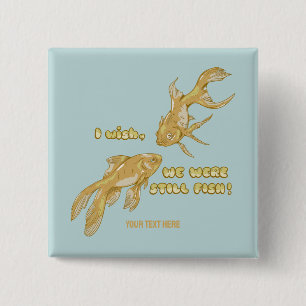 Fiskodling, rolig guldfisk knapp