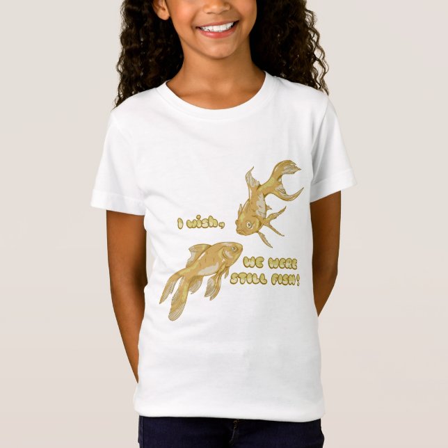 Fiskodling, rolig guldfisk t shirt (Framsida)