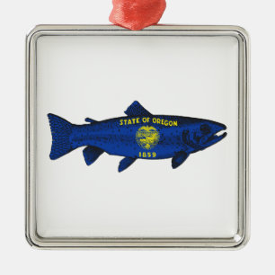 Fiskoregon Trout Julgransprydnad Metall