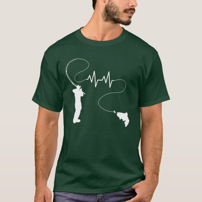Fiskörtslag Flygfiske Trout T Shirt (Framsida)