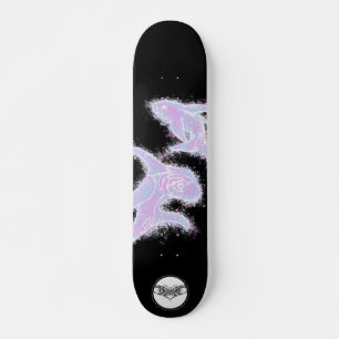 Fiskpars- och livmodermålning mini skateboard bräda 18,5 cm