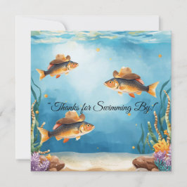 Fiskparty Texas Tematiserad Tacksamhetskort Tack Kort