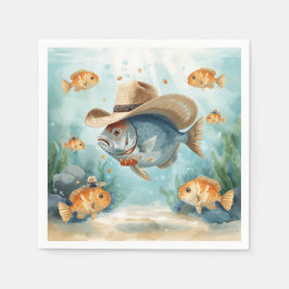 Fiskparty Texas-tematisk servett