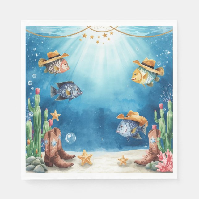 Fiskparty Texas-tematisk servett (Framsidan)