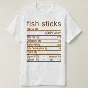 Fiskpinnar Näringsfyr etikett T Shirt