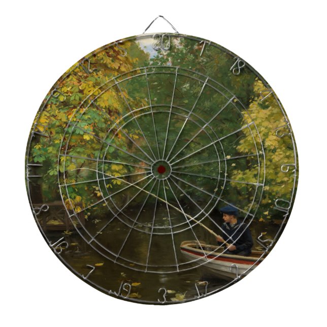 Fiskpojke (av Hans Andersen Brendekilde) Darttavla (Framsidan)