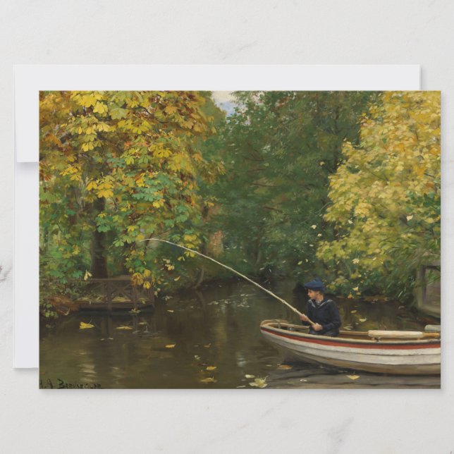 Fiskpojke (av Hans Andersen Brendekilde) Kort (Framsida)