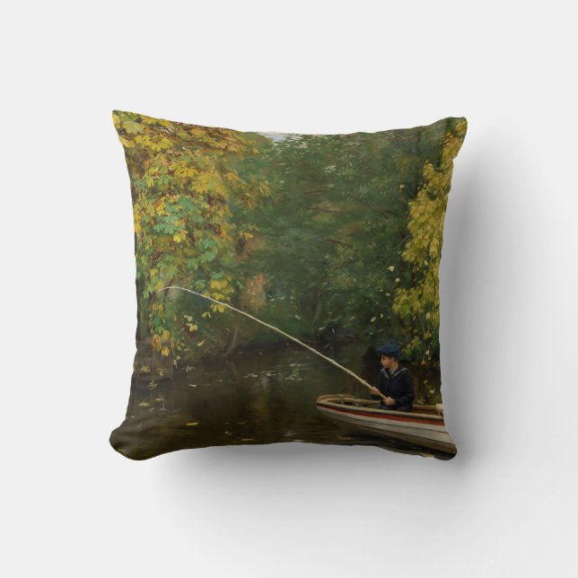 Fiskpojke (av Hans Andersen Brendekilde) Kudde (Framsida)