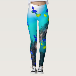 fiskrevkollage leggings