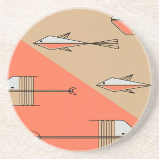 FISKSAGAkustfartyg 4,5" CORAL-SAND Underlägg Sandsten